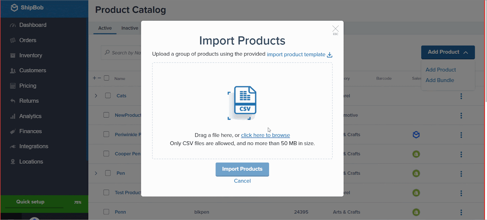 Add Products Individually & in Bulk