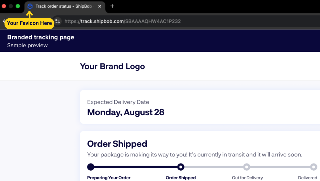 Branded Tracking Page (TrackBob)